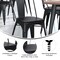 Flash Furniture 4PK Black Poly Resin Seats for Stools & Chairs, 4PK 4-JJ-SEA-PL01-BK-GG - alternate 3